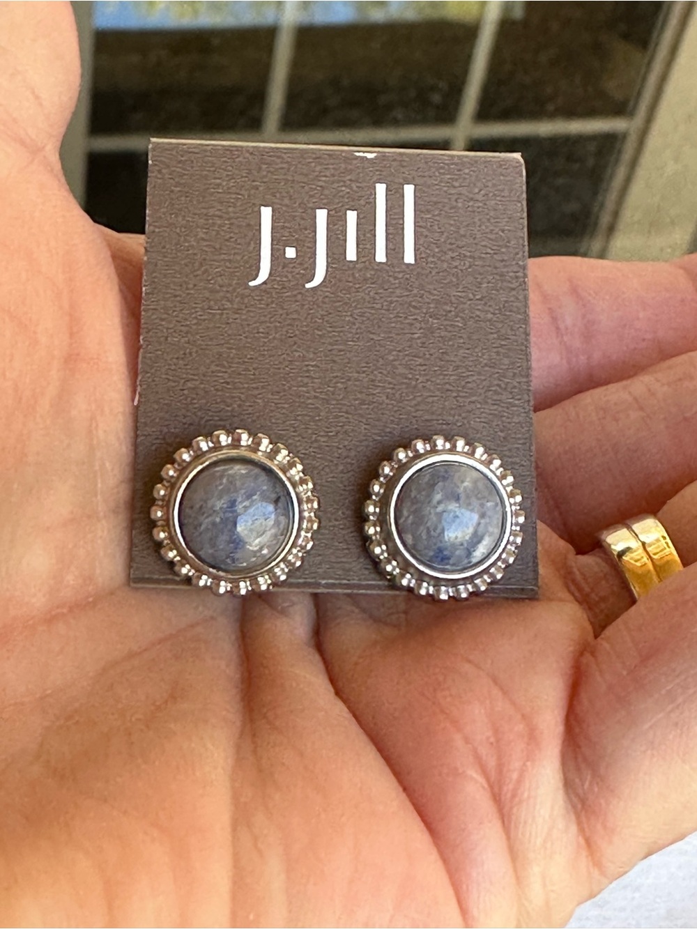 J.Jill Semiprecious Lapis Silver Stud Earrings